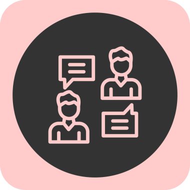 Konuş. Web simgesi basit illüstrasyon