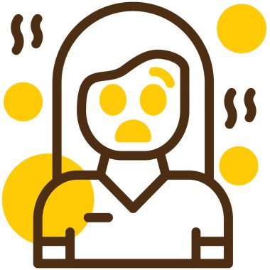 Kadın. Web simgesi basit illüstrasyon