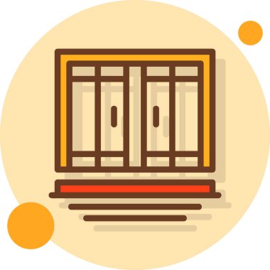 Mobilya simgesi, vektör illüstrasyonu, düz tasarım