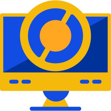 Bilgisayar. Web simgesi basit illüstrasyon