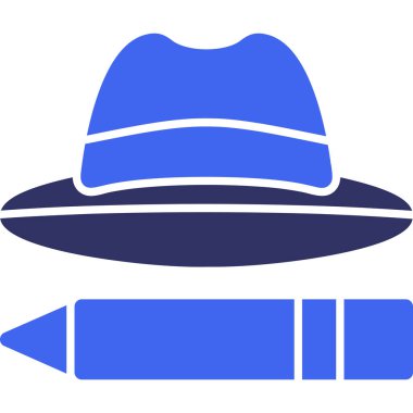 Şapka. Web simgesi basit illüstrasyon