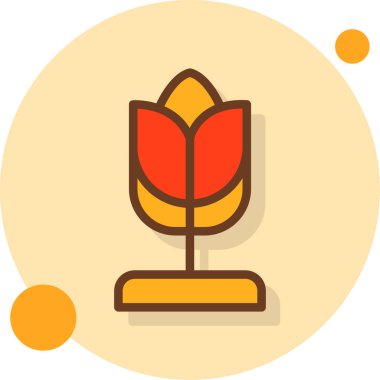 Bir bitkinin vektör illüstrasyonu