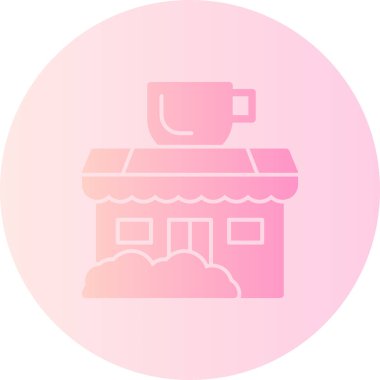 Kafe ikonu vektör illüstrasyonu