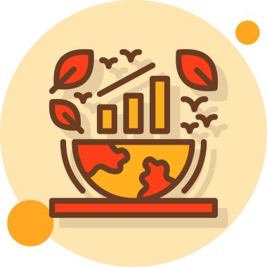 küresel pazar renk ikonu vektör illüstrasyonu