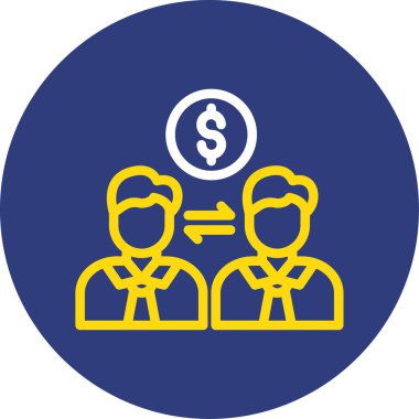 Para için. Web simgesi basit illüstrasyon