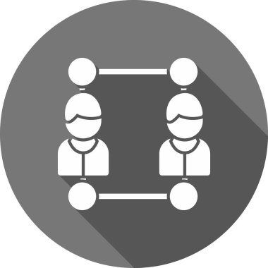 Vektör illüstrasyonu, insanlar modern simge.