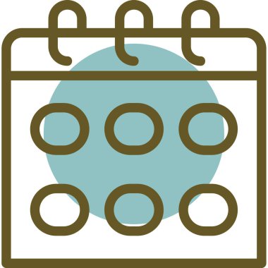 Takvim simgesi, vektör çizimi