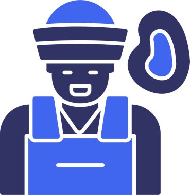 İnşaat mühendisi simgesi düz stil