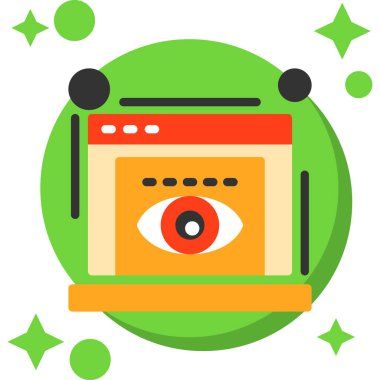 Bilgisayar. Web simgesi basit illüstrasyon