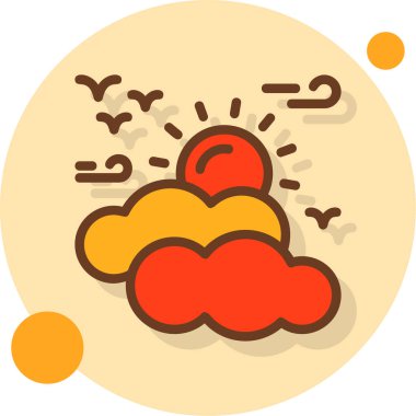 Hava durumu simgesi, vektör illüstrasyonu