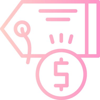 Banka doları finans simgesi ana hatları biçiminde