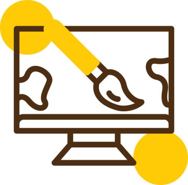 Web tasarım vektör renk çizgisi simgesi