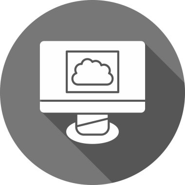 Bulut hesaplama simgesi vektör illüstrasyonu