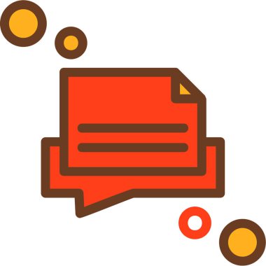 Mesaj var. Web simgesi basit illüstrasyon