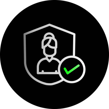 Dizüstü bilgisayar simgesi olan bir kadının vektör çizimi