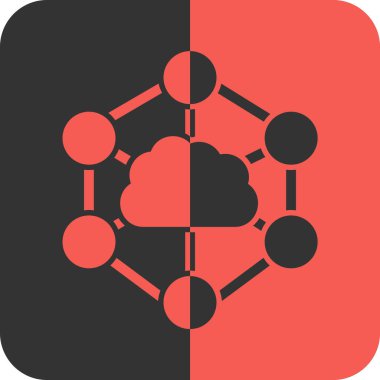 bulut hesaplama vektörü simgesi