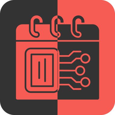 Devre kartı simgesi. Teknoloji konsepti düz resimleme biçimi.