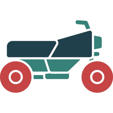 Traktör düz illüstrasyon simgesi.