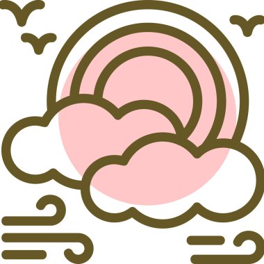 Şirin bir simgenin vektör illüstrasyonu