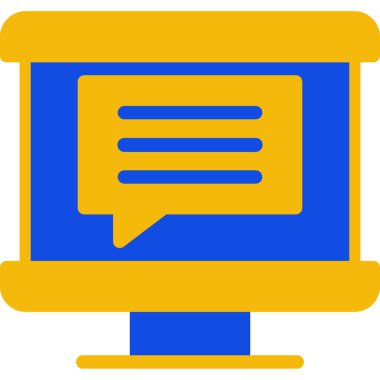 Konuş. Web simgesi basit illüstrasyon