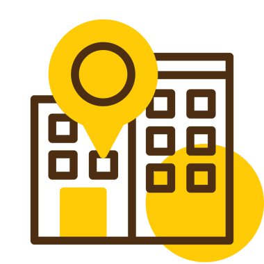 Moda biçimi izole edilmiş arkaplanda harita işaretleyici simgesi