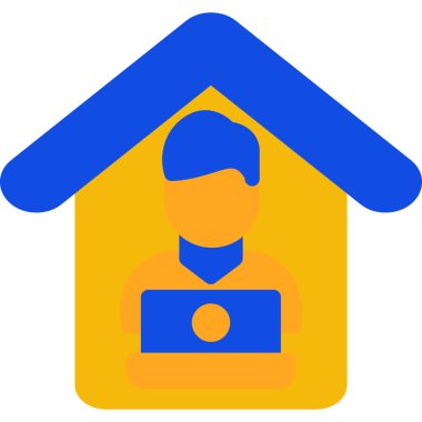 Ev. Web simgesi basit illüstrasyon