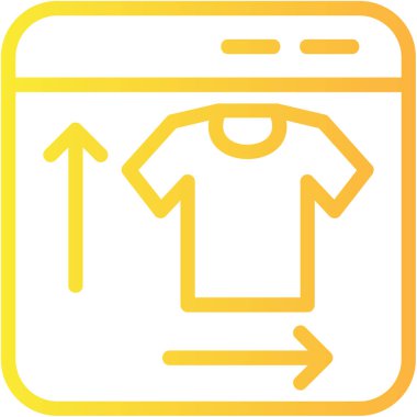 Modern b 'nin vektör illüstrasyonunda giysi ikonu yok