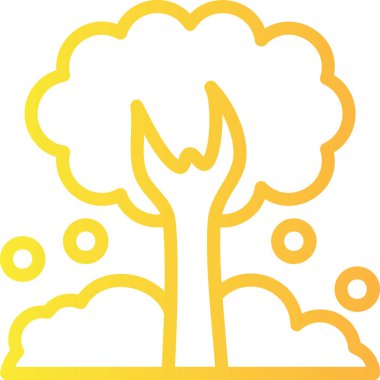 Ekoloji çevre doğa simgesi - ana hatlar biçiminde