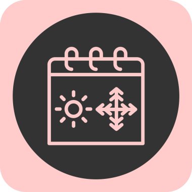 Güzel Takvim Kabartma Vektörü Simgesi