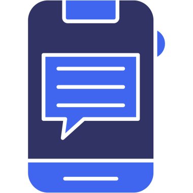 Mesaj var. Web simgesi basit illüstrasyon