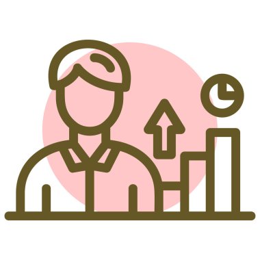 Takım elbiseli bir adamın vektör çizimi