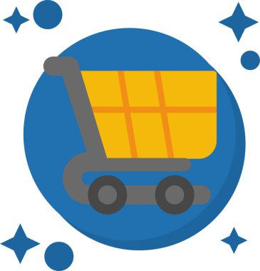 Alışveriş arabası ikon vektör illüstrasyonu