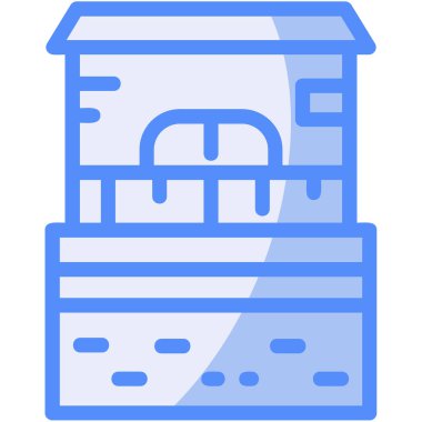 Bina. Web simgesi basit illüstrasyon