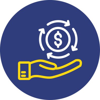 Dolar simgesi vektör illüstrasyonu