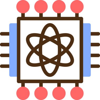 atom. Web simgesi basit illüstrasyon