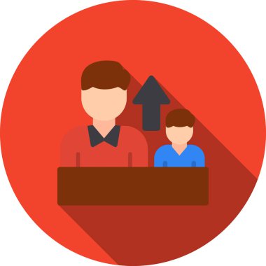 iş düz vektör simgesi