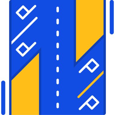 Yol simgesi, vektör illüstrasyonu