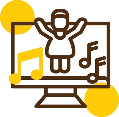 müzik simgesi vektör illüstrasyonu