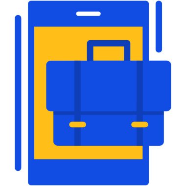 Çanta. Web simgesi düz illüstrasyon