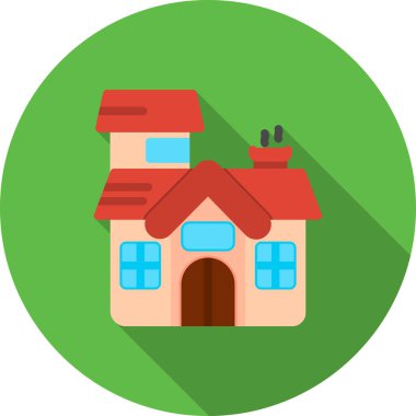 ev simgesini düz bir şekilde inşa etmek