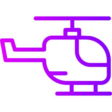 Helikopter. Web simgesi basit illüstrasyon
