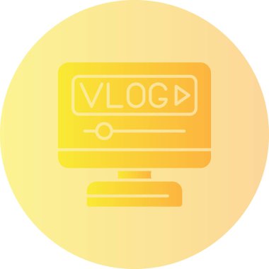 video. Web simgesi basit illüstrasyon