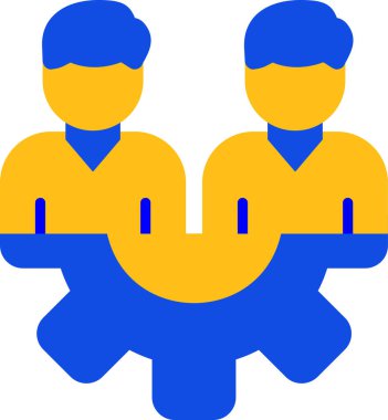 iş takımı simgesi düz stil