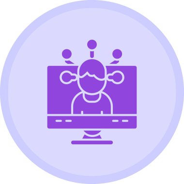 Bilgisayar. Web simgesi basit illüstrasyon