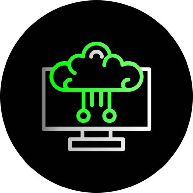 bulut teknoloji vektör simgesi