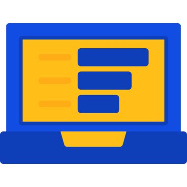 Bilgisayar. Web simgesi basit illüstrasyon