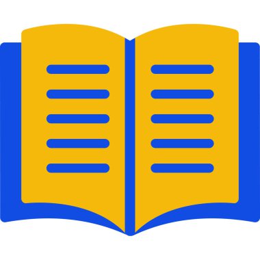 Kitap. Web simgesi basit illüstrasyon