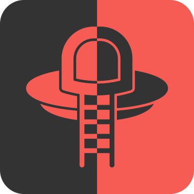 Moda biçimi izole edilmiş arkaplan UFO simgesi