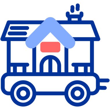 Eve. Web simgesi basit illüstrasyon