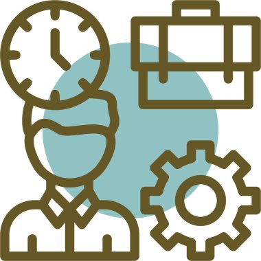 işletme yönetimi konsepti simgesi düz stil